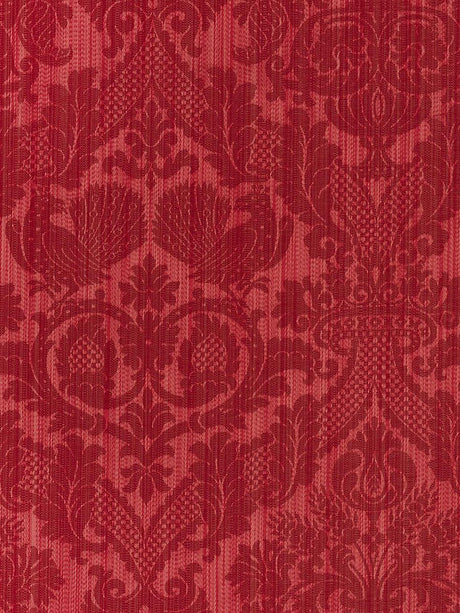 Scalamandre Damas Tanlay Rubis Fabric