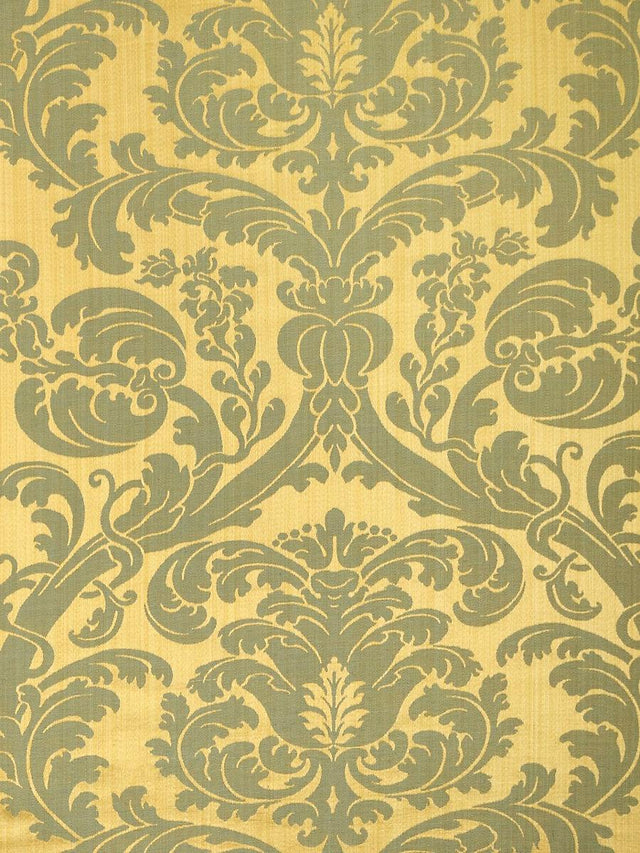 Scalamandre Tournelle Damask Or/Bleu Fabric