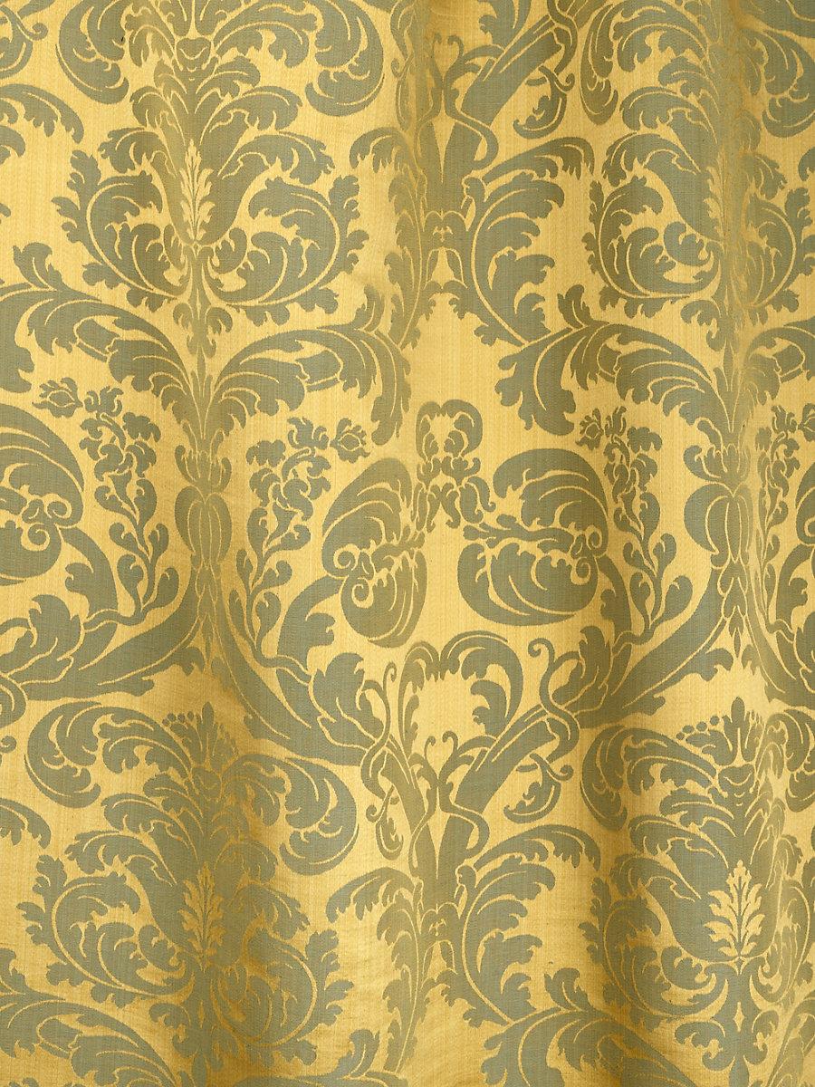 Scalamandre Tournelle Damask Or/Bleu Fabric