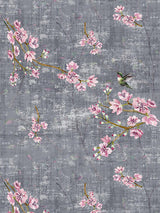 Scalamandre Blossom Fantasia | Sheer Charcoal Fabric