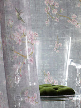 Scalamandre Blossom Fantasia | Sheer Charcoal Fabric