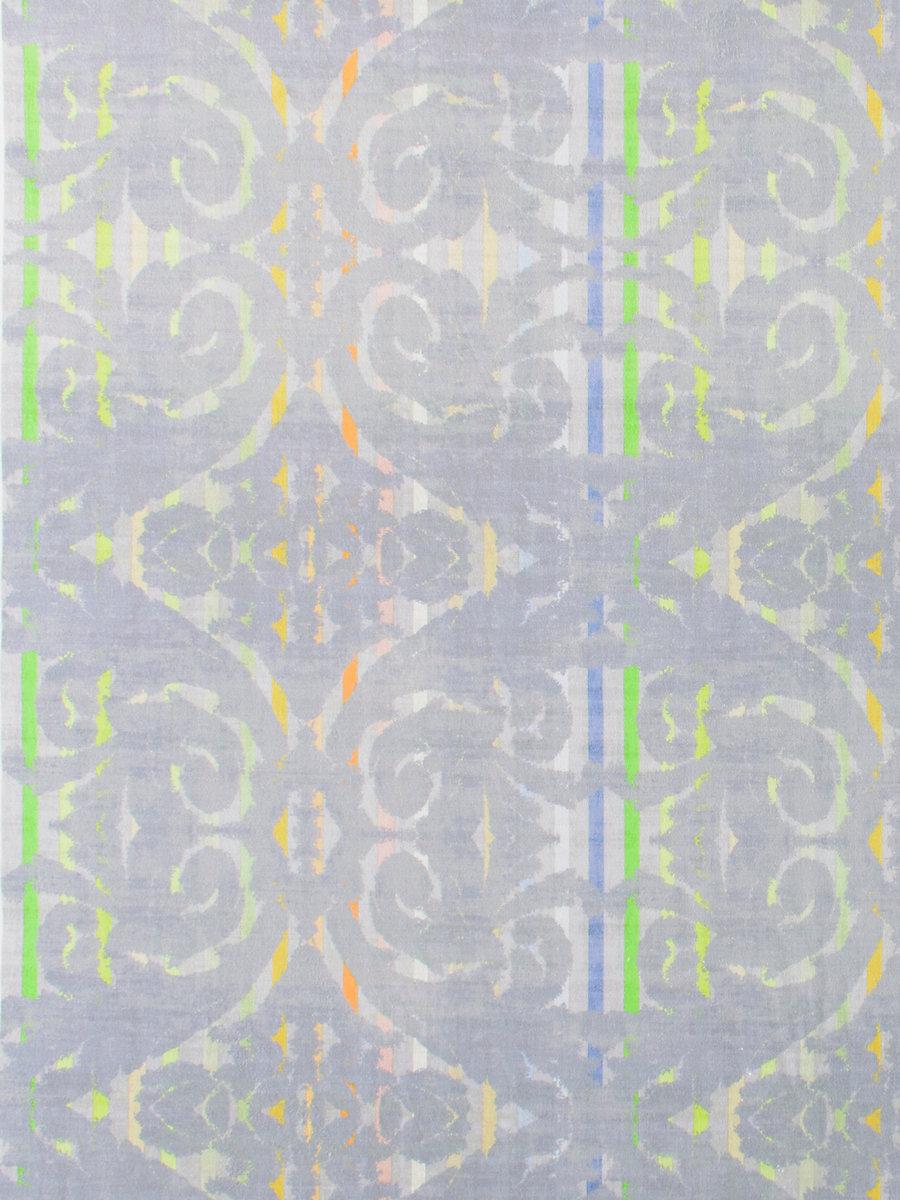 Scalamandre Dapper Printed Velvet Ice Fabric