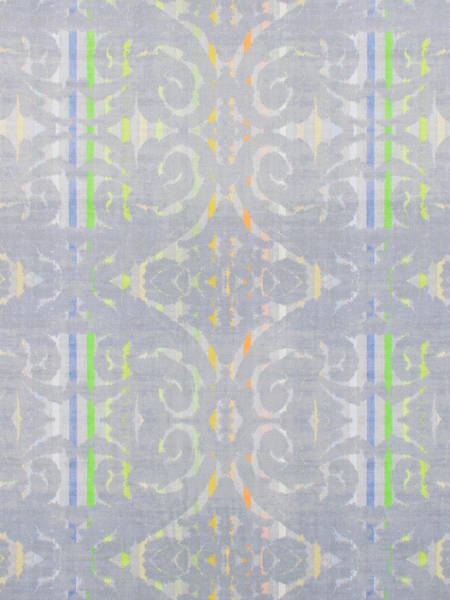 Scalamandre Dapper Printed Velvet Ice Fabric