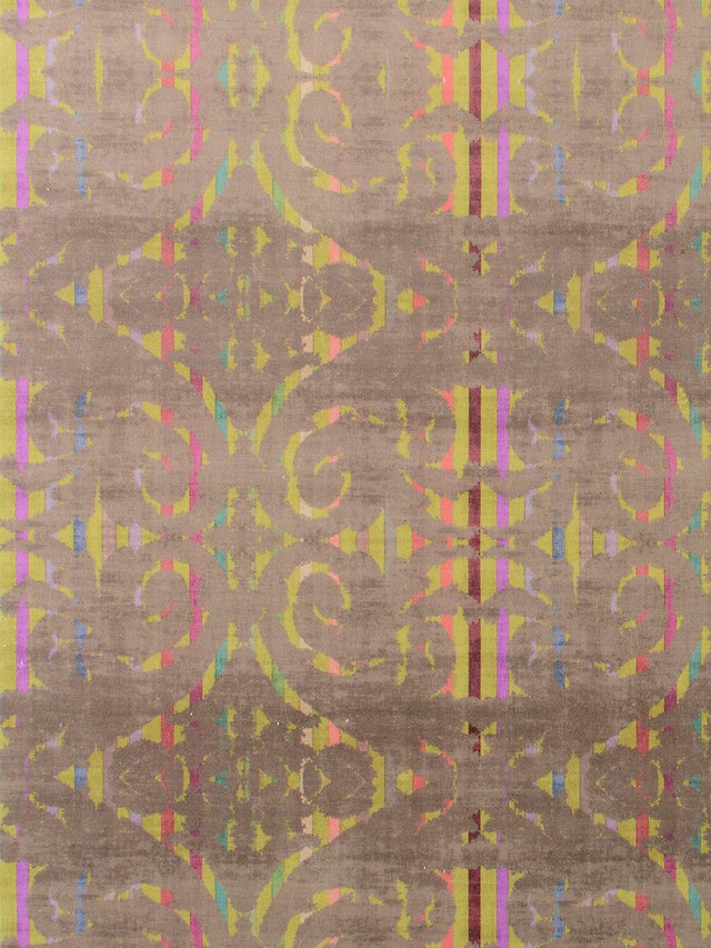Scalamandre Dapper Printed Velvet Chartreuse Fabric