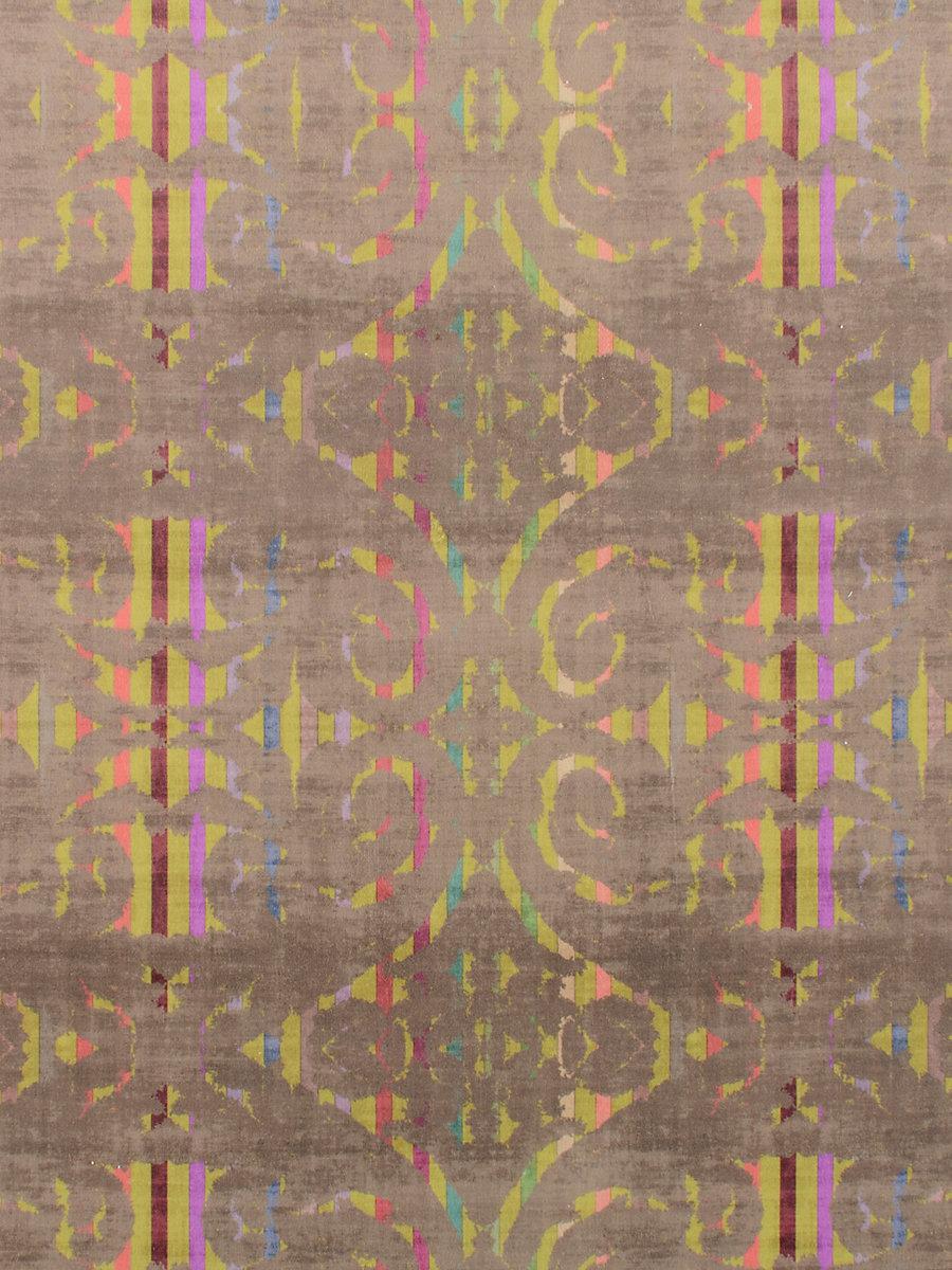 Scalamandre Dapper Printed Velvet Chartreuse Fabric