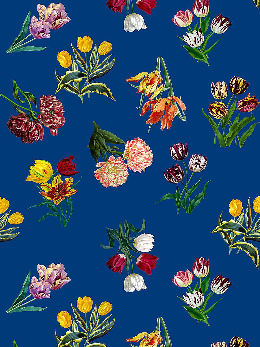 Scalamandre Etudes De Fleurs Blue Fabric