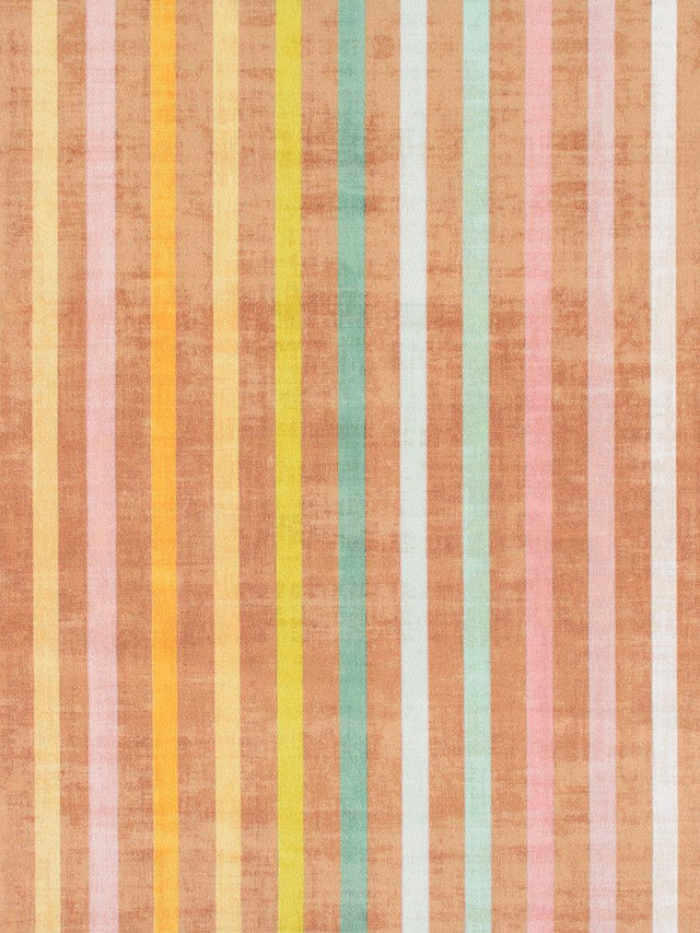 Scalamandre Grand Stripe Printed Velvet Brights Fabric