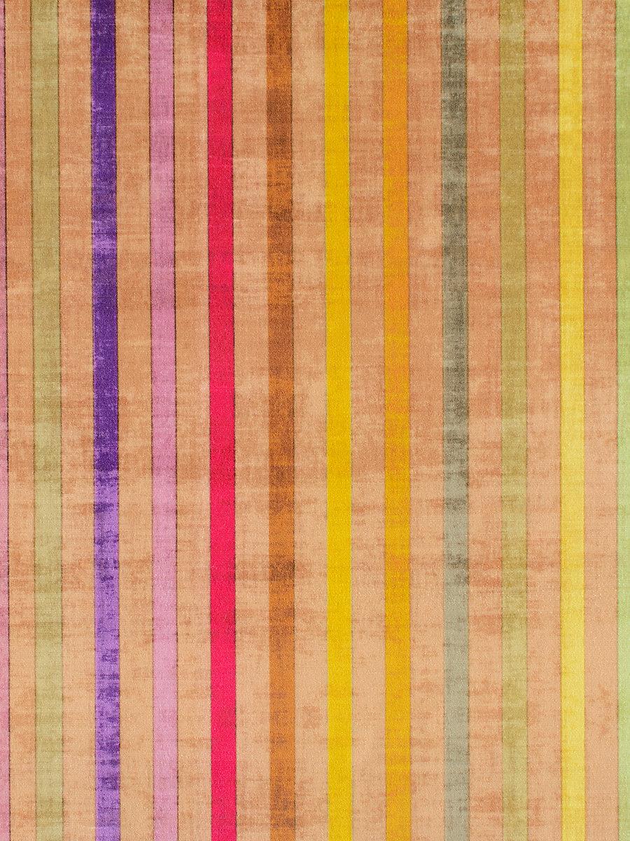 Scalamandre Grand Stripe Printed Velvet Gold Jewel Fabric