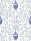 Scalamandre Lion Jar | Sheer Blue Fabric