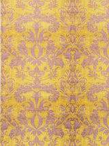 Scalamandre Palace Damask Printed Velvet Citron Fabric