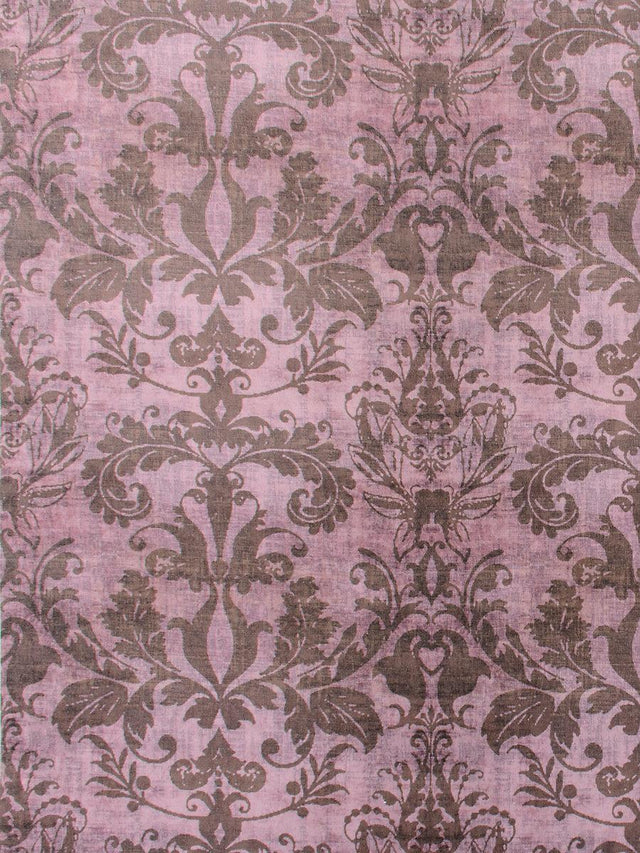 Scalamandre Palace Damask Printed Velvet Blush Fabric
