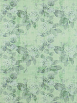 Scalamandre Rose Trellis Printed Velvet Green Fabric