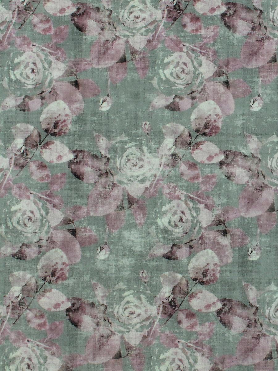 Scalamandre Rose Trellis Printed Velvet Charcoal Pink Fabric