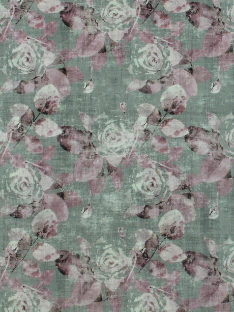 Scalamandre Rose Trellis Printed Velvet Charcoal Pink Fabric