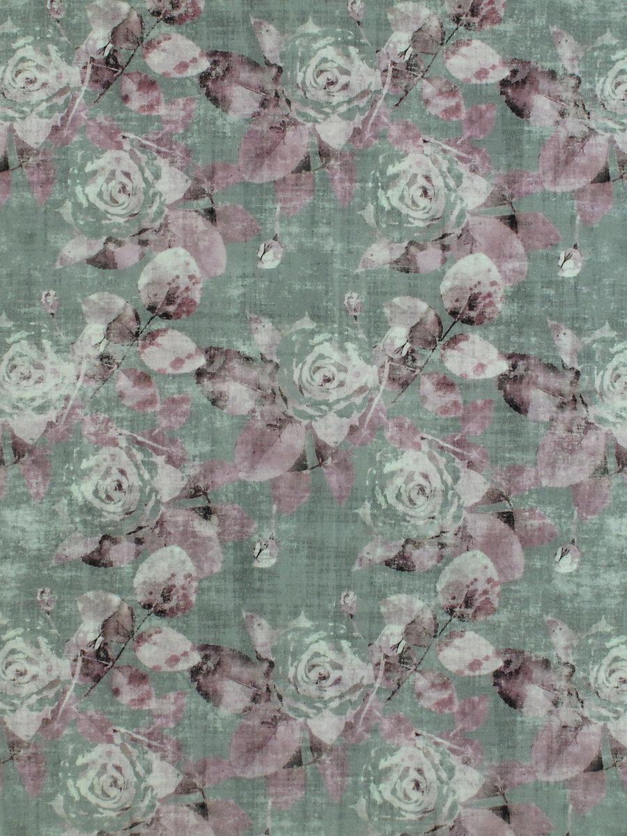 Scalamandre Rose Trellis Printed Velvet Charcoal Pink Fabric