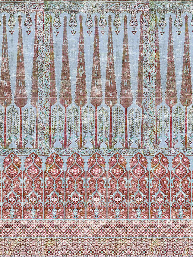 Scalamandre Topkapi Garden Cotton Garden Turquoise Fabric