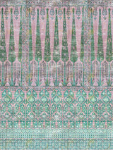 Scalamandre Topkapi Garden Cotton Green Pink Fabric