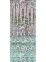 Scalamandre Topkapi Garden Cotton Green Pink Fabric