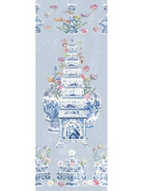 Scalamandre Tulipiere Flowers | Sheer Gray Fabric