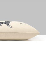 Scalamandre Zebras Embroidered 22 X 22 - Ecru Decorative Pillow