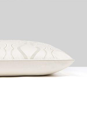 Scalamandre Valentina Beaded 22 X 22 - Alabaster Decorative Pillow