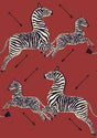 Scalamandre Zebras | Wallpaper | Trimmed Masai Red Wallpaper
