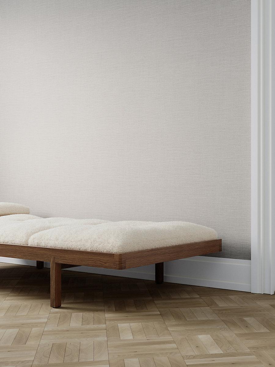 Scalamandre Park Linen Wallcovering Stone Wallpaper