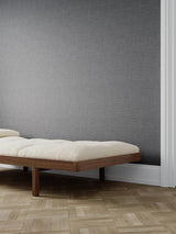 Scalamandre Park Linen Wallcovering Charcoal Wallpaper
