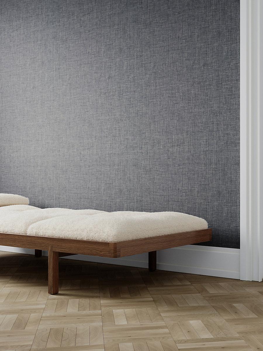 Scalamandre Ellis Linen Wallcovering Charcoal Wallpaper