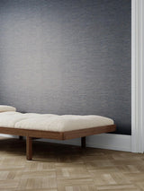 Scalamandre Ripley Linen Wallcovering Midnight Wallpaper