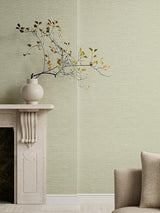 Scalamandre Ripley Linen Wallcovering Sage Wallpaper
