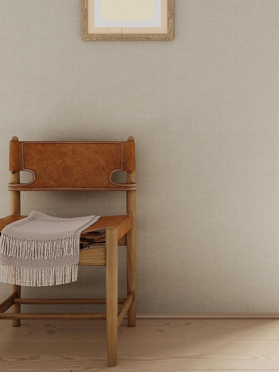 Scalamandre Midland Linen Wallcovering Flax Wallpaper