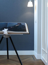 Scalamandre Sprig Linen Wallcovering Midnight Wallpaper