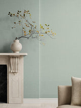 Scalamandre Sprig Linen Wallcovering Sky Wallpaper