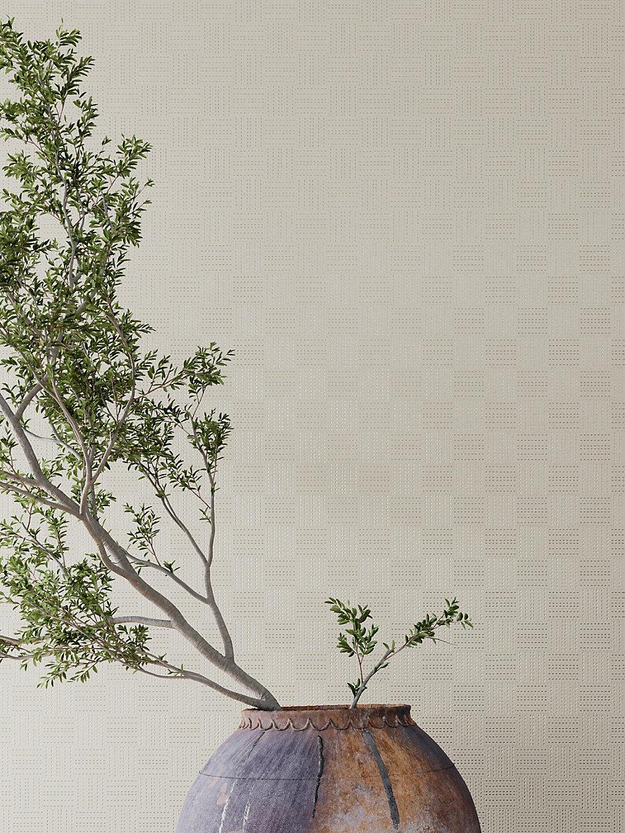 Scalamandre Checkmate Wallcovering Golden Milk Wallpaper