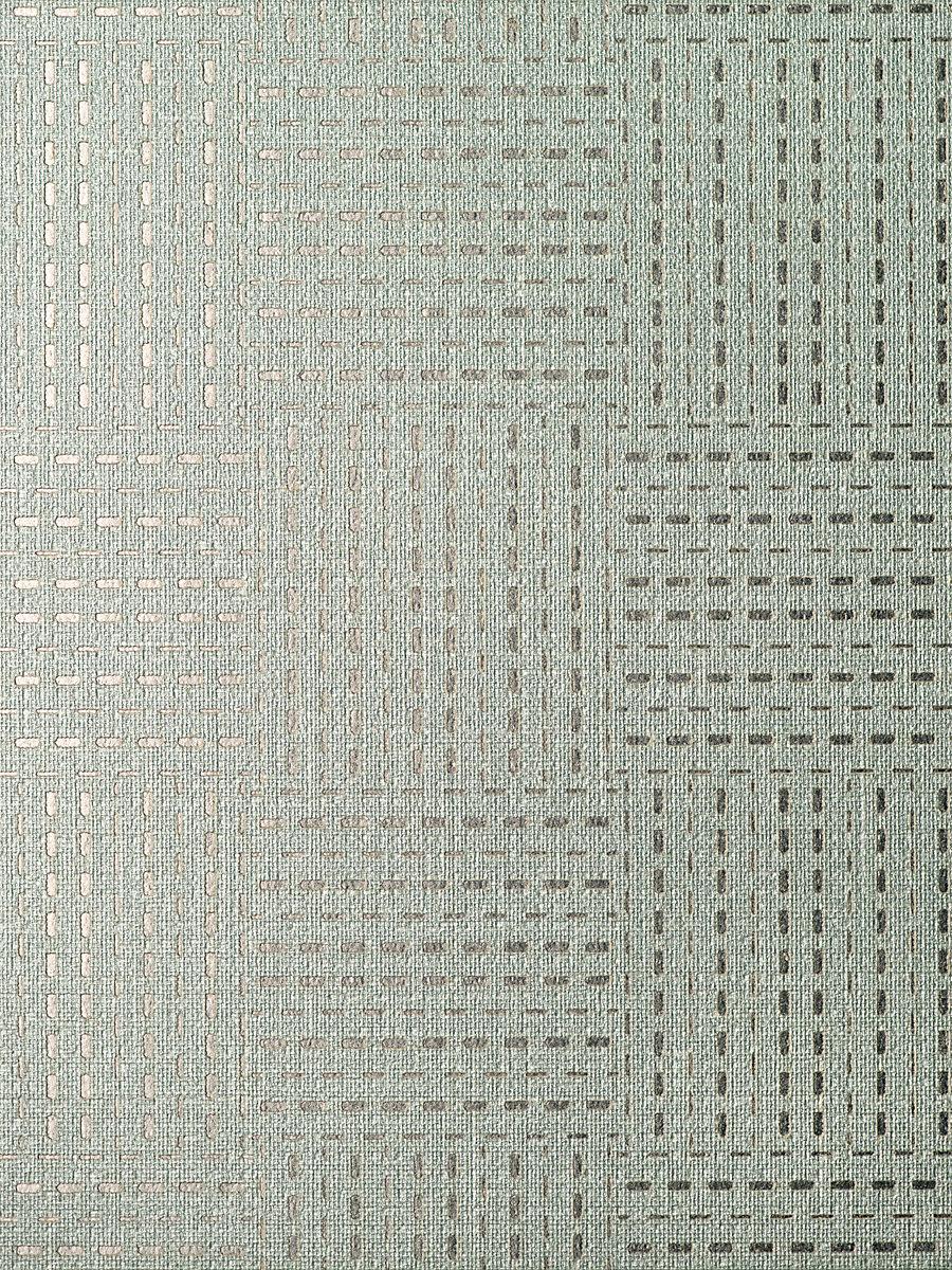 Scalamandre Checkmate Wallcovering Silver Seafoam Wallpaper