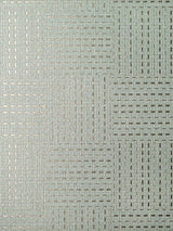 Scalamandre Checkmate Wallcovering Silver Seafoam Wallpaper