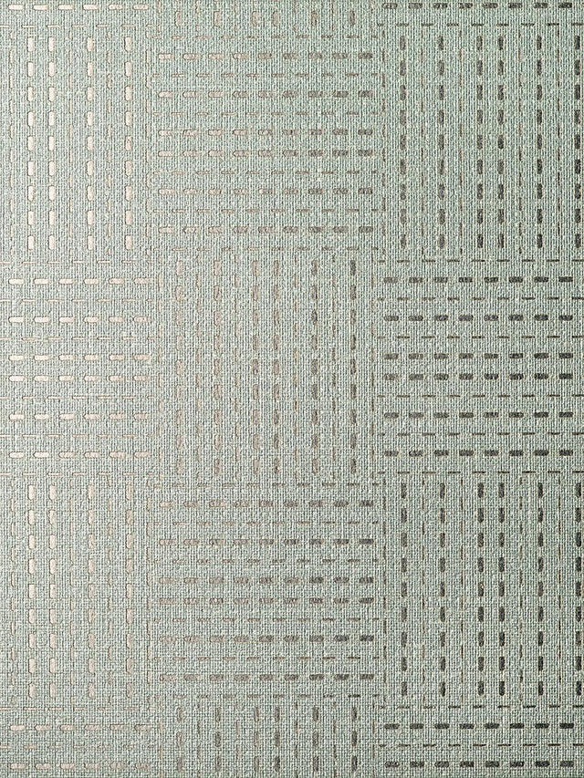 Scalamandre Checkmate Wallcovering Silver Seafoam Wallpaper