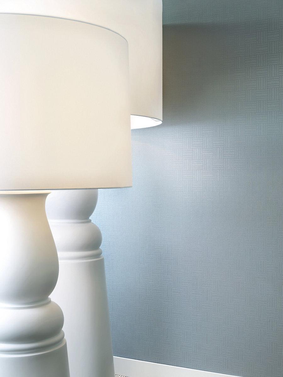 Scalamandre Checkmate Wallcovering Silver Seafoam Wallpaper