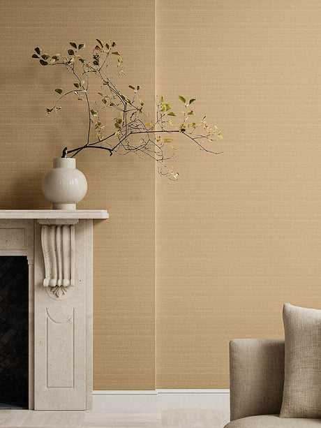 Scalamandre Linea Metallic Wallcovering Golden Sand Wallpaper