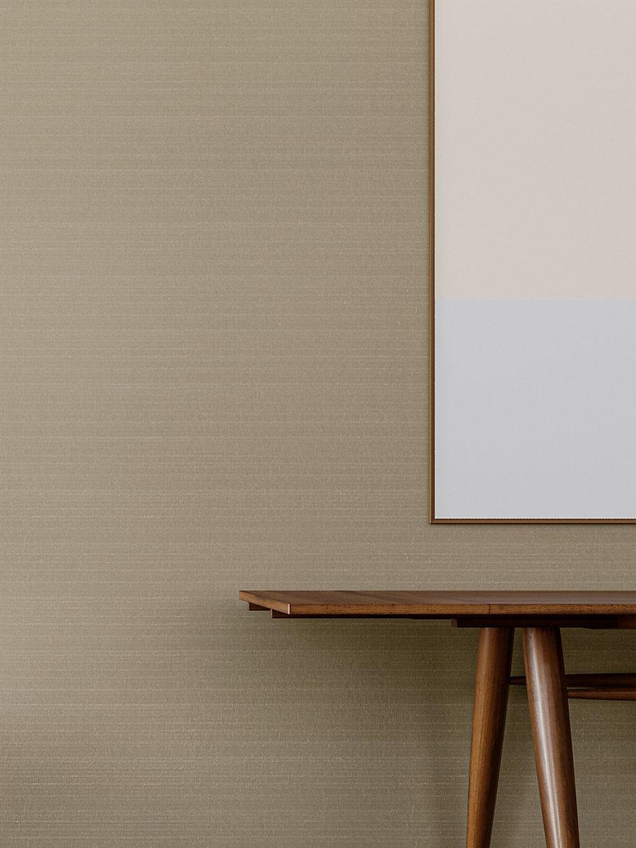 Scalamandre Linea Metallic Wallcovering Flax Wallpaper