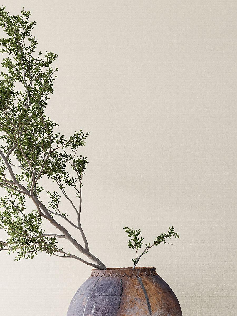 Scalamandre Linea Metallic Wallcovering Oat Wallpaper