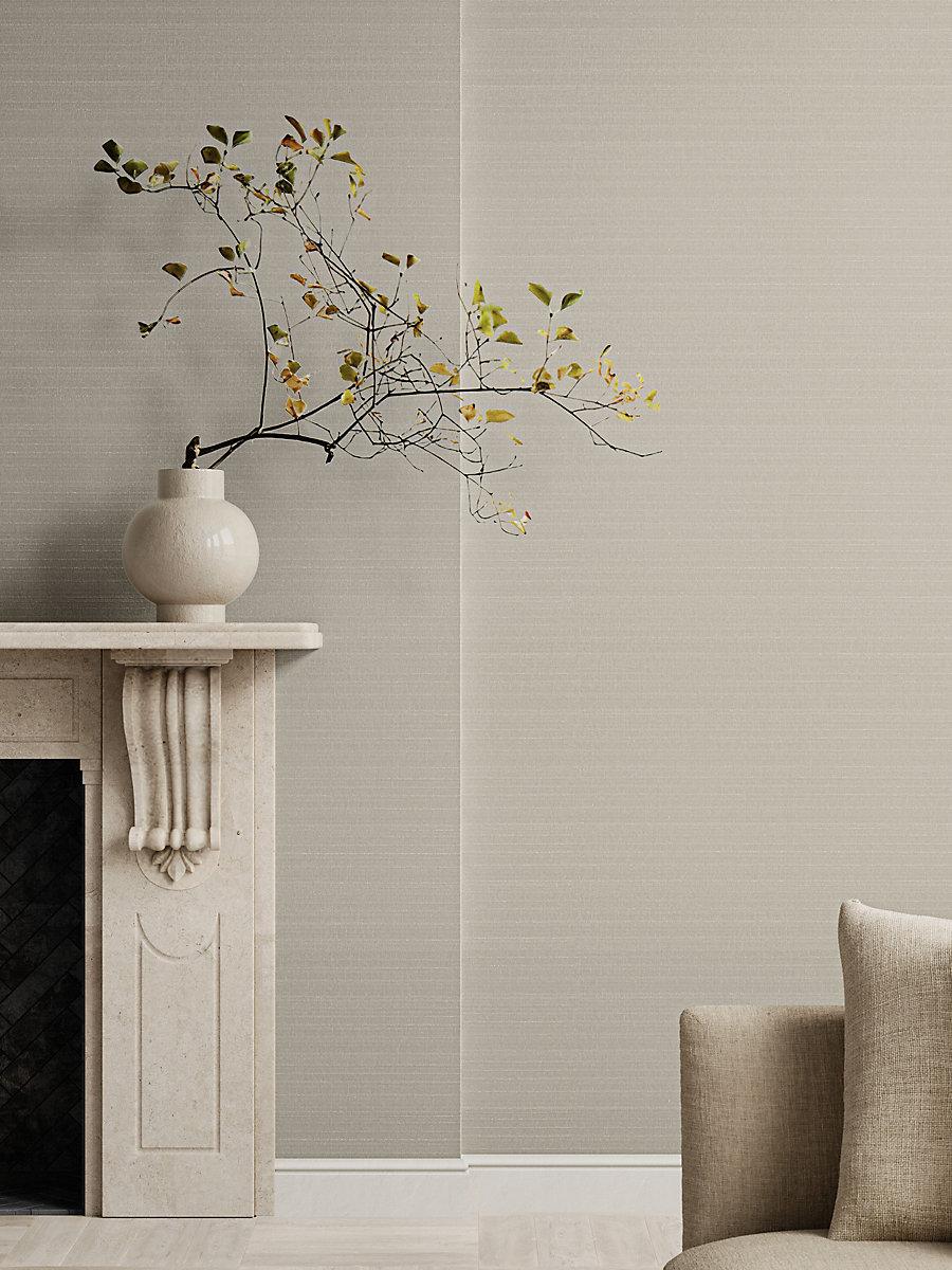 Scalamandre Linea Metallic Wallcovering Slate Wallpaper
