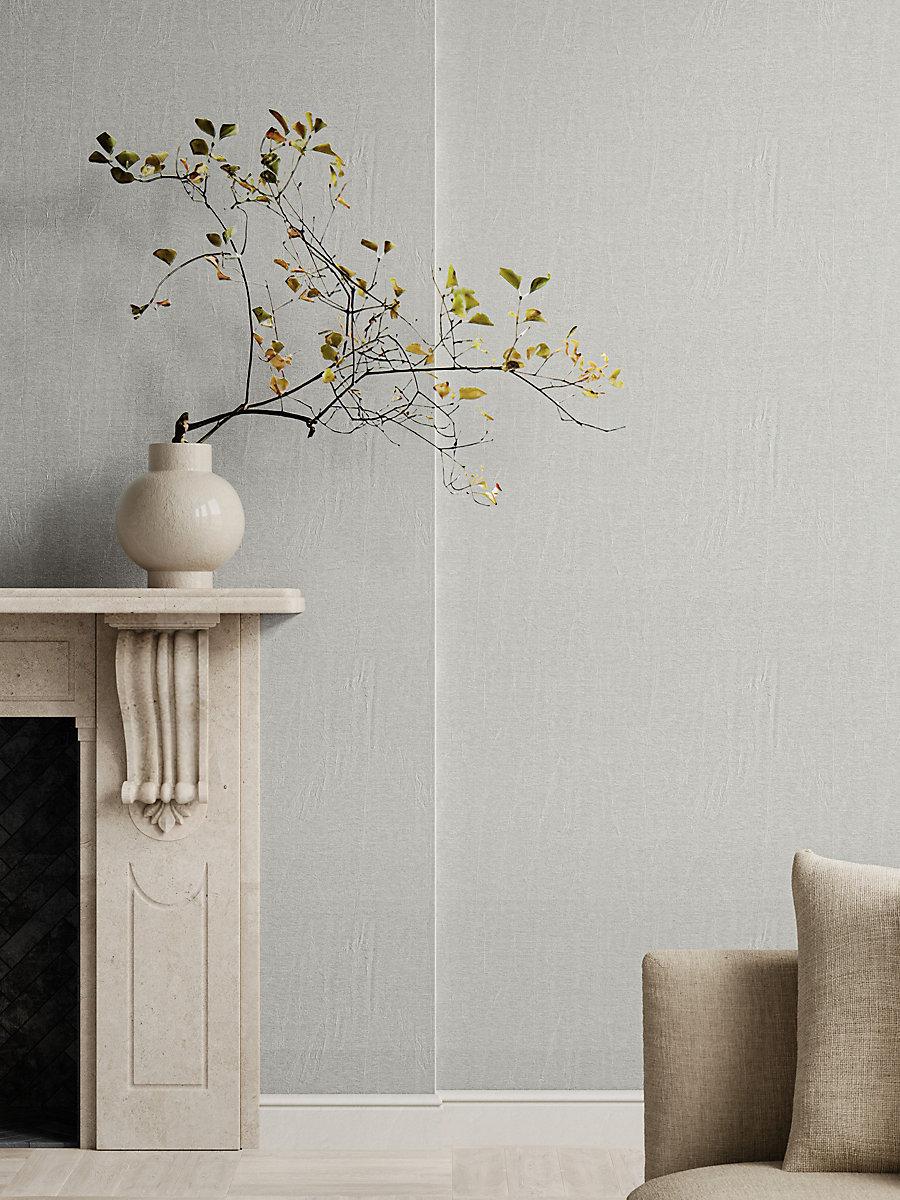 Scalamandre Wave Linen Wallcovering Stone Wallpaper