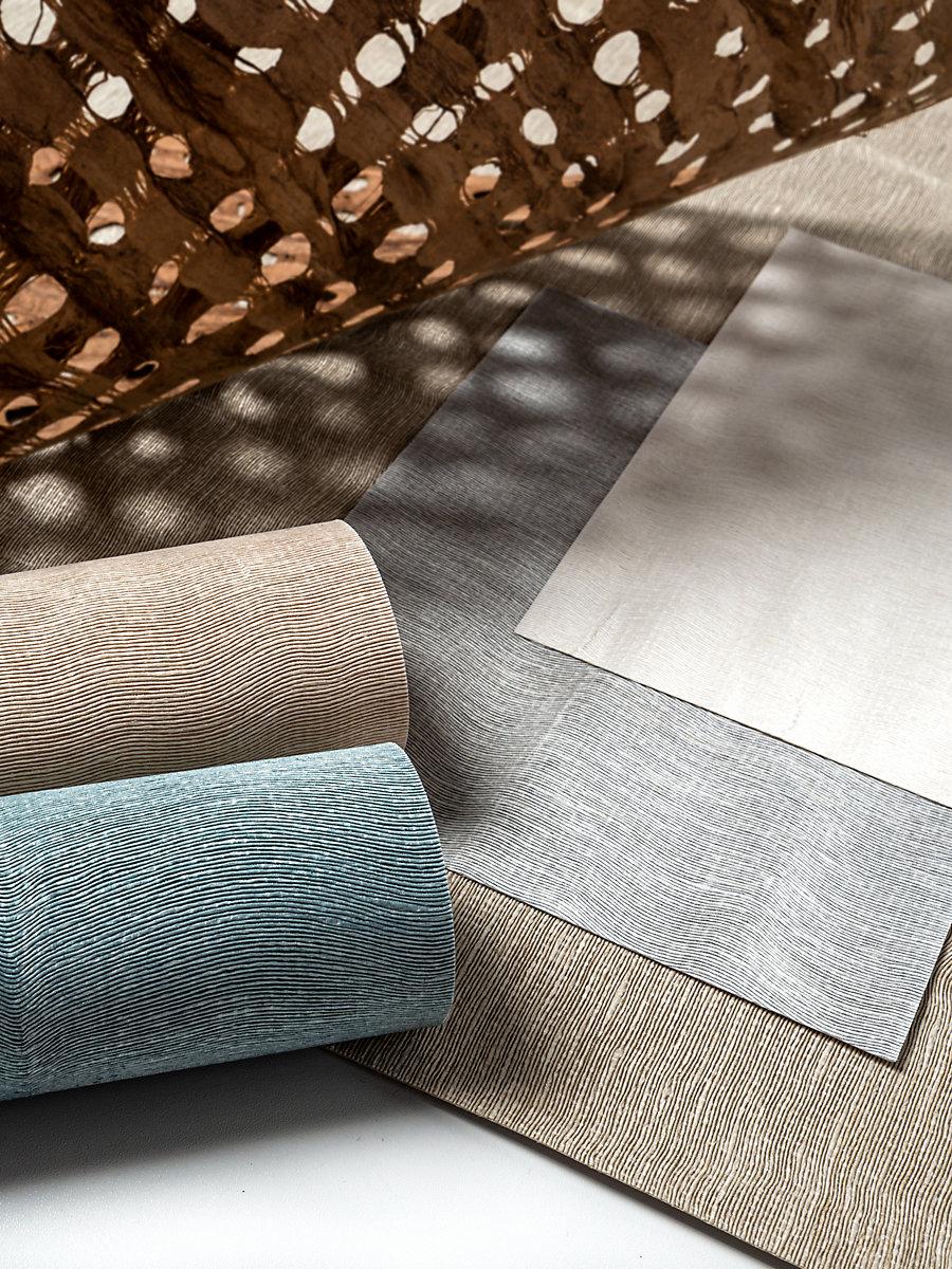 Scalamandre Wave Linen Wallcovering Oat Wallpaper