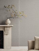 Scalamandre Upton Linen Wallcovering Stone Wallpaper