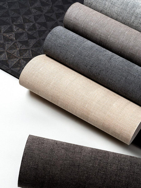 Scalamandre Upton Linen Wallcovering Mocha Wallpaper