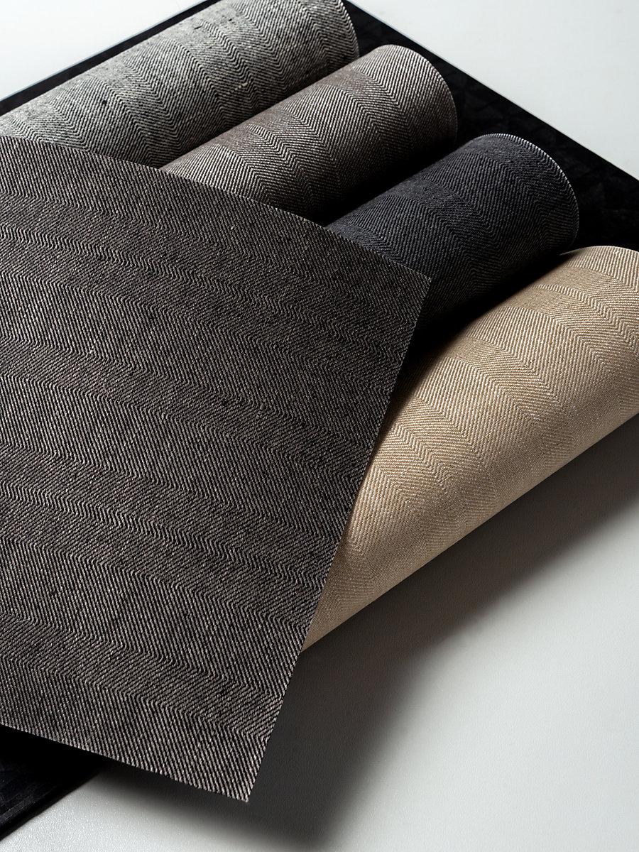 Scalamandre Upton Linen Wallcovering Charcoal Wallpaper
