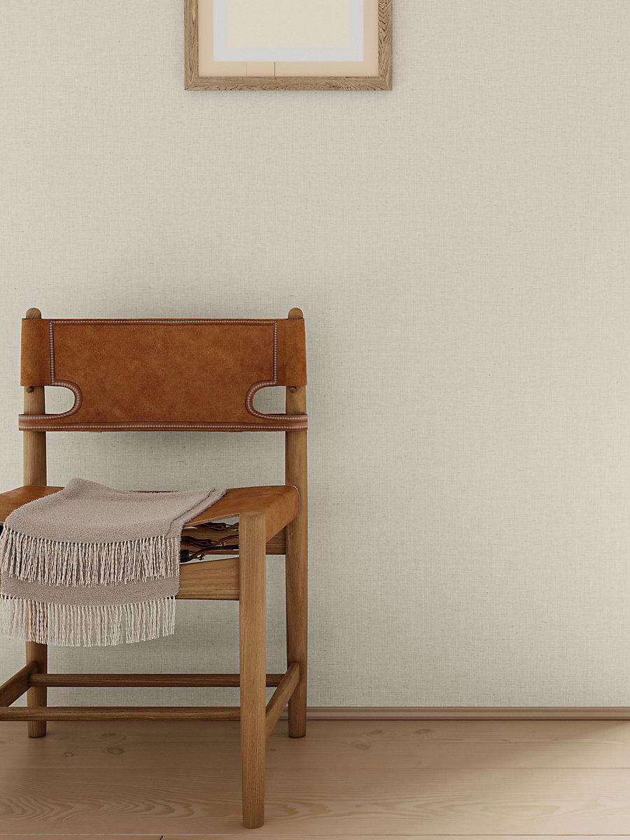 Scalamandre Stowe Linen Wallcovering Oat Wallpaper