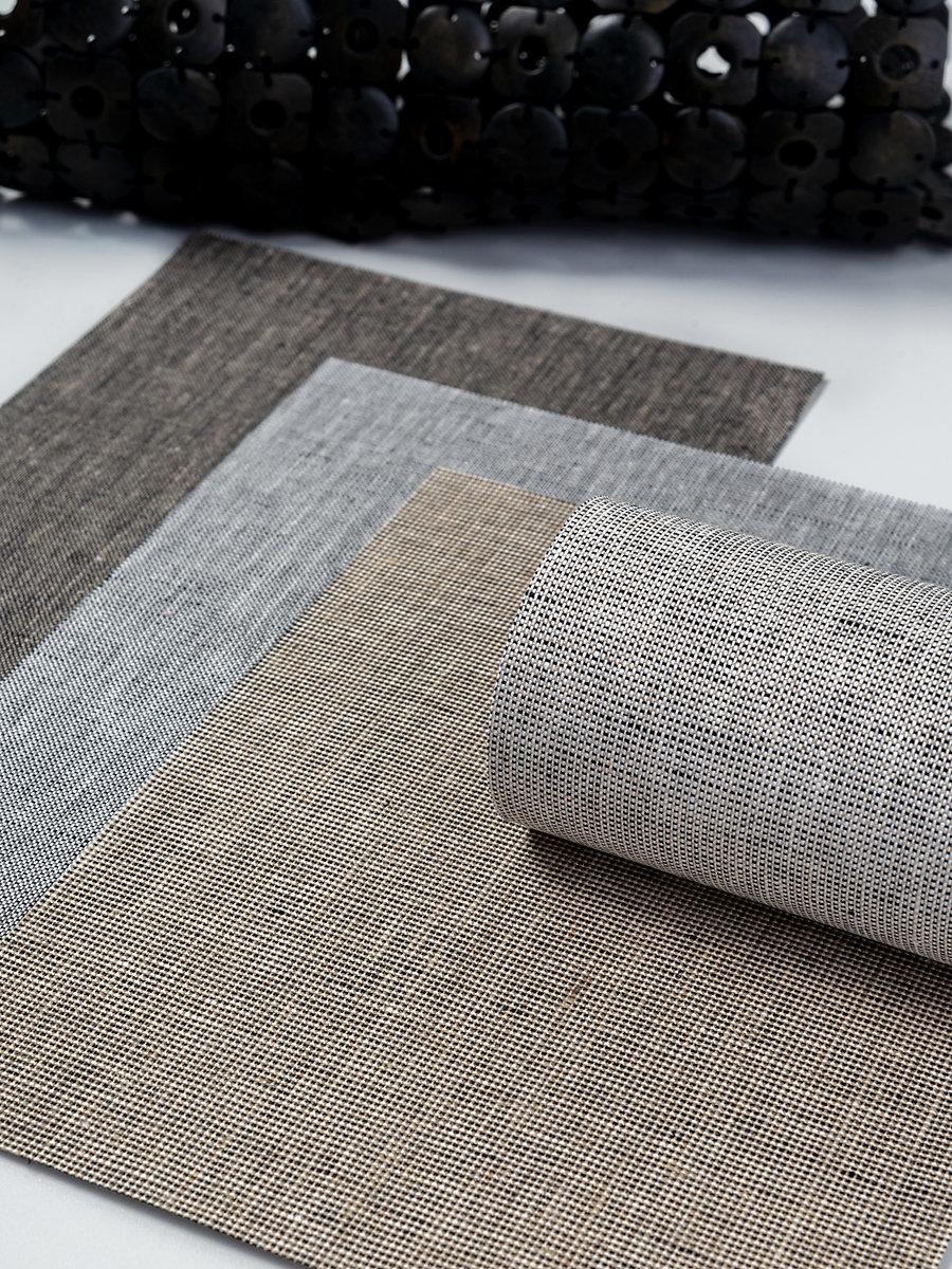 Scalamandre Stowe Linen Wallcovering Charcoal Wallpaper